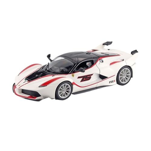 RLIUFEI FÜR Ferrari 1:24 Pull Back Sound Und Licht Geschenk Ornament(White) von RLIUFEI