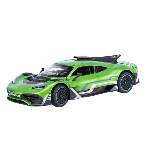 RLIUFEI FÜR Mercedes-Benz AMGONE 1:24 Pull Back Sound Und Licht Geschenk Ornamente(Green) von RLIUFEI