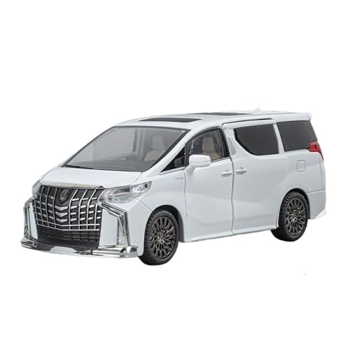 RLIUFEI FÜR Toyota Alphard 1:24 Legierungsmodell Fruchtkörper Pullback Mit Soundverzierungen(White) von RLIUFEI