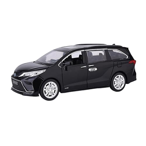 RLIUFEI Für 1/24 Senna MPV Business Fahrzeug Legierung Auto Modell Multi Funktionale Sound Und Licht Rückkehr Simulation Anhänger Auto(Black) von RLIUFEI