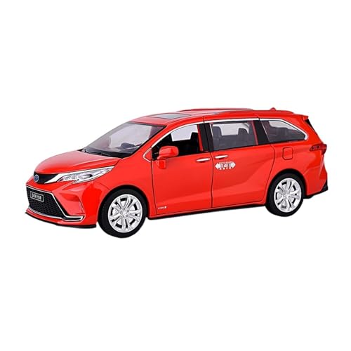 RLIUFEI Für 1/24 Senna MPV Business Fahrzeug Legierung Auto Modell Multi Funktionale Sound Und Licht Rückkehr Simulation Anhänger Auto(Red) von RLIUFEI