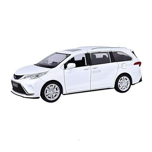 RLIUFEI Für 1/24 Senna MPV Business Fahrzeug Legierung Auto Modell Multi Funktionale Sound Und Licht Rückkehr Simulation Anhänger Auto(White) von RLIUFEI