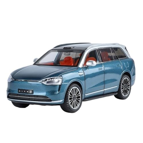 RLIUFEI Für 1: 24% Question Boundary M9-Druckguss-SUV-Modell, Multifunktionales Fahrzeug Mit Sound Und Licht(Blue) von RLIUFEI