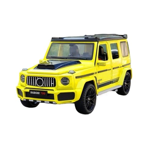 RLIUFEI Für 1:18 Benchi 700 Luxus-Geländewagenmodell Viertüriges Sound- Und Lichtsimulationsauto Aus Metall(Yellow) von RLIUFEI