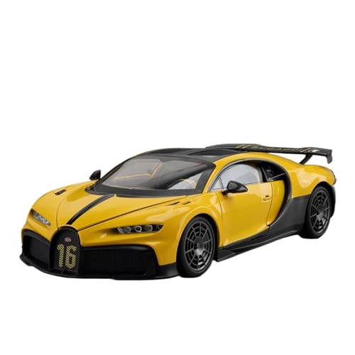 RLIUFEI Für 1:18 Bujiaid Supercar Modell Legierung Druckguss Multifunktionales Audiovisuelles Return Swing Car(Yellow) von RLIUFEI