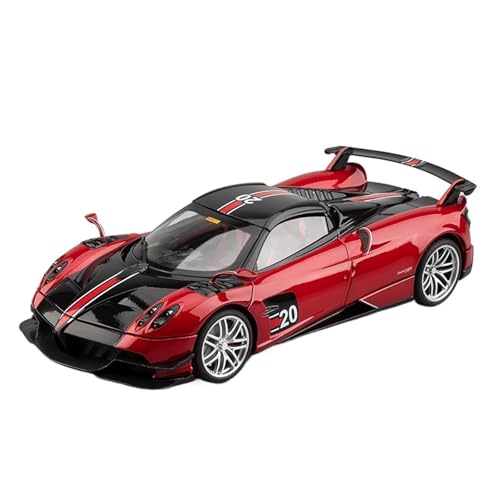 RLIUFEI Für 1:18 Legierung Auto Modell Huaya Huayra Super Sport Auto Simulation Auto Modell Zurück Sound Und Licht Sammlung Auto(Red) von RLIUFEI