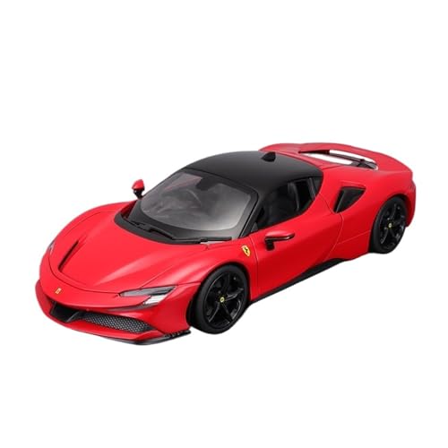 RLIUFEI Für 1:18 Simulation SF90 Legierung Auto Cabrio Sport Auto Modell Modell Jungen Spielzeug Auto Geschenk Sammlung(Red) von RLIUFEI