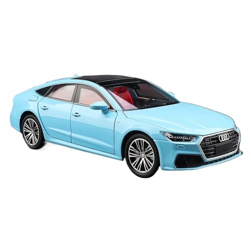 RLIUFEI Für 1:24 A7 Legierung Automodell Coupé Multifunktionsmodell Sound Und Licht Return Swing Car(Blue) von RLIUFEI