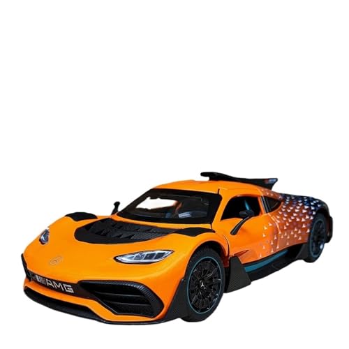 RLIUFEI Für 1:24 AMG ONE Simulationslegierungs-Supersportwagen-Automodell Legierungs-Druckguss-Sportwagen Mit Regenerativem Sound Und Licht(Orange) von RLIUFEI