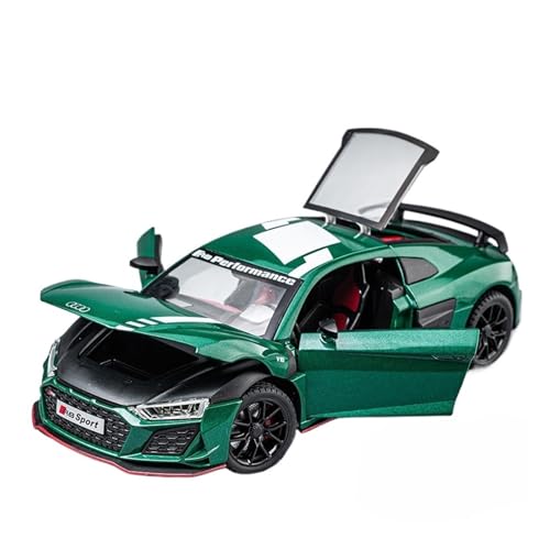 RLIUFEI Für 1:24 Aodi R8 Supercar Modell Suspension Auto Simulation Auto Modell Ornament(Green) von RLIUFEI