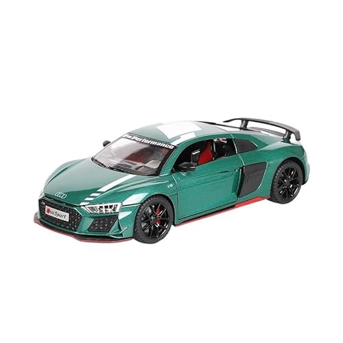 RLIUFEI Für 1:24 Aodi R8V10 Auto Modell Spielzeug Mischreihe Sound Und Licht Ziehen Auto Ornamente Simulation Legierung Auto Modell(Green) von RLIUFEI