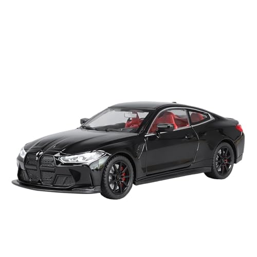 RLIUFEI Für 1:24 Baoma M4 G82 Legierung Sportwagen Simulation Auto Modell Zurückziehen Sound Und Licht Ornamente(Black) von RLIUFEI