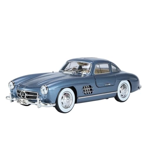 RLIUFEI Für 1:24 Benchi 300SL Legierungs-Oldtimer-Legierungs-Druckguss-Modell, Multifunktionales Sound- Und Lichtauto(Silver) von RLIUFEI