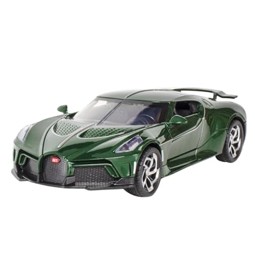 RLIUFEI Für 1:24 Bujiadi Night Sound Model Simulation Alloy Supercar Multifunktionales Return Force Sound Und Light Car(Green) von RLIUFEI