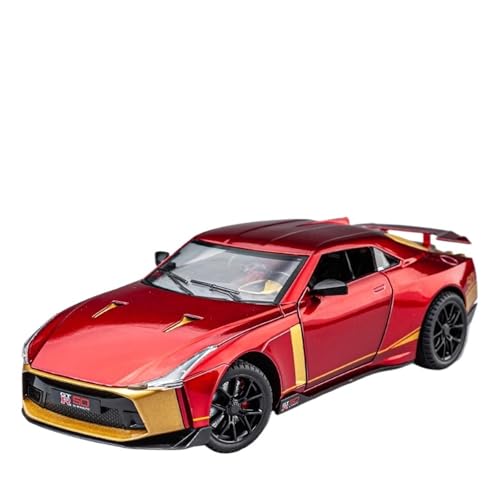 RLIUFEI Für 1:24 CTR 50 Supercar-Modell, Alu-Druckgussräder, Energiespeicher, Lenkrad, Vorderradgestänge, Automodell(Red) von RLIUFEI