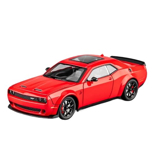 RLIUFEI Für 1:24 Hellcat-Supersportwagen-Modell Aus Legierungsdruckguss Mit Radenergiespeicher Und Lenkradgestänge(Red) von RLIUFEI