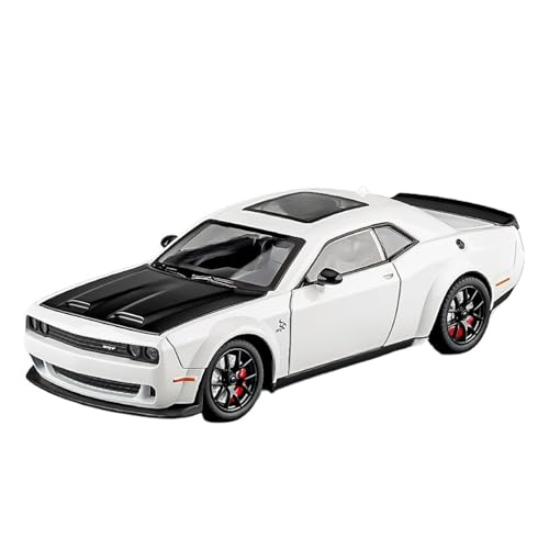 RLIUFEI Für 1:24 Hellcat-Supersportwagen-Modell Aus Legierungsdruckguss Mit Radenergiespeicher Und Lenkradgestänge(White) von RLIUFEI