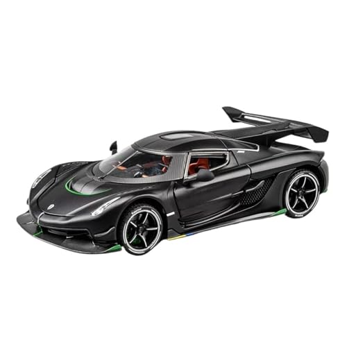 RLIUFEI Für 1:24 Kenisiake Alloy Car Model Drücken Sie Auf Die Karosserie, Um Das Licht Zu Aktivieren Und Die Karosserie Bewegt Sich Vorwärts(Black) von RLIUFEI