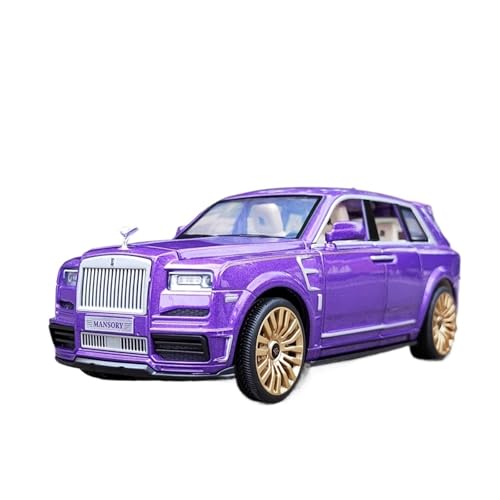 RLIUFEI Für 1:24 Kinder Sound Und Licht Pull Zurück Simulation Legierung Auto Modell Ornamente Metall Spielzeug Auto(Purple) von RLIUFEI