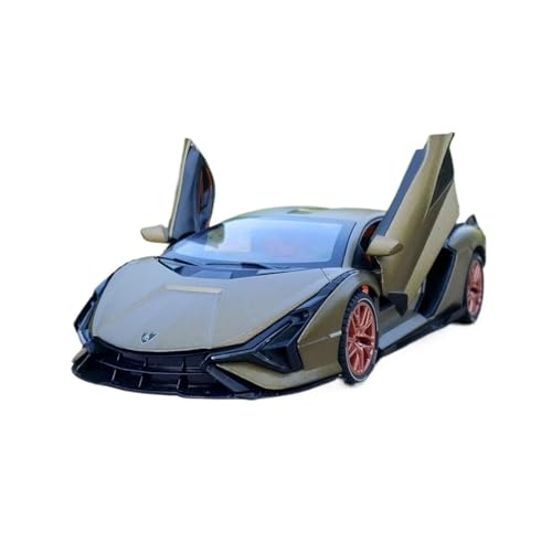 RLIUFEI Für 1:24 Lanbojini Lightning Supercar Automodell Viertüriges Sound- Und Lichtsimulations-Metall-Rückgabeauto(Green) von RLIUFEI