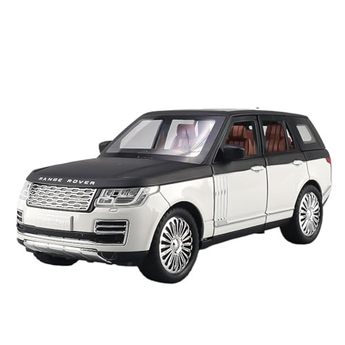 RLIUFEI Für 1:24 Luhulansheng Automodell Legierung Simulation SUV Geländewagen Modell Ornamente Ziehen Auto(White) von RLIUFEI