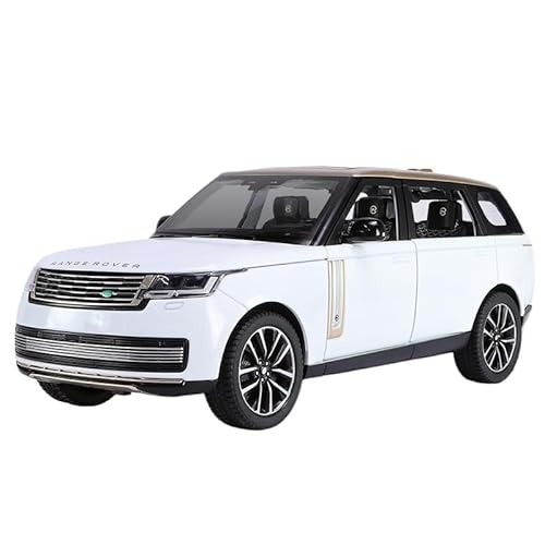 RLIUFEI Für 1:24 Luhulanshng Metall-Geländewagenmodell, High-End-Ornamente, Interaktives Rückzugsauto(White) von RLIUFEI