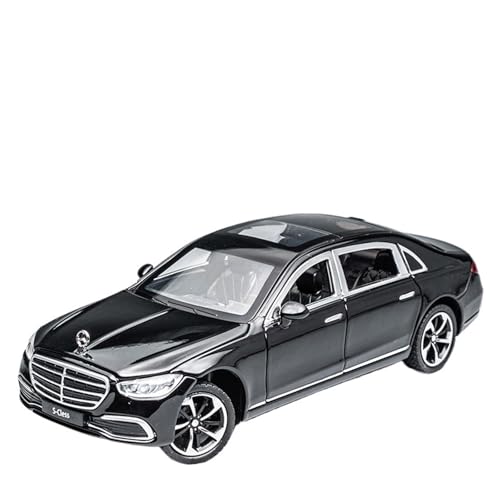 RLIUFEI Für 1:24 Mercedes-Benz S-Klasse Legierung Ornamente Simulation Luxus Auto Modell(Black) von RLIUFEI