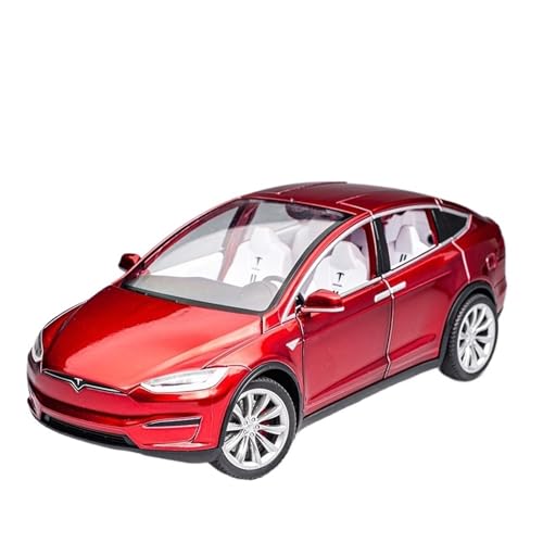 RLIUFEI Für 1:24 Model X Legierung Modell Auto Legierung Simulation Auto Modell Metall Auto Ornamente(Red) von RLIUFEI