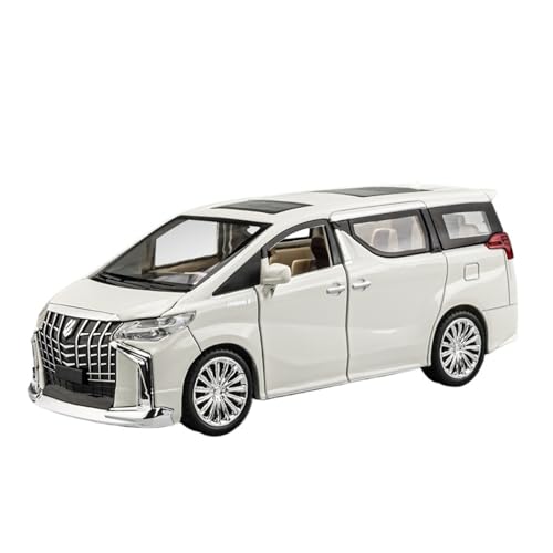 RLIUFEI Für 1:24 Modell Auto Simulation Legierung Business Auto Modell Junge Spielzeug Auto Ornamente Geschenk(White) von RLIUFEI