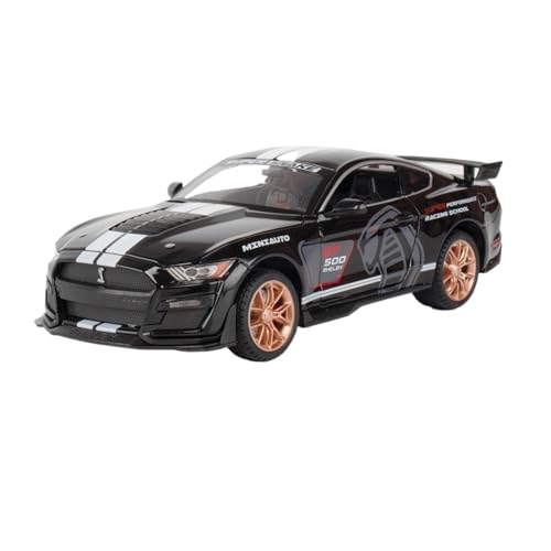 RLIUFEI Für 1:24 Mustang GT500 Supercar Multifunktionales Sound- Und Lichtdekorationsauto(Black) von RLIUFEI