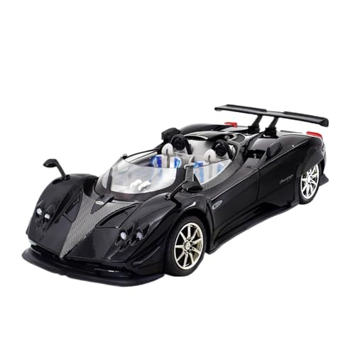 RLIUFEI Für 1:24 Pajiani Simulation Alloy Supercar Automodell Legierung Druckguss Sportwagen Mit Regenerativem Sound Und Licht(Black) von RLIUFEI