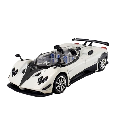 RLIUFEI Für 1:24 Pajiani Simulation Alloy Supercar Automodell Legierung Druckguss Sportwagen Mit Regenerativem Sound Und Licht(White) von RLIUFEI