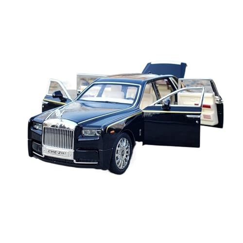 RLIUFEI Für 1:24 Phantom-Luxuslimousinenautomodell Viertüriges Sound- Und Lichtsimulationsauto Aus Metall(Black) von RLIUFEI