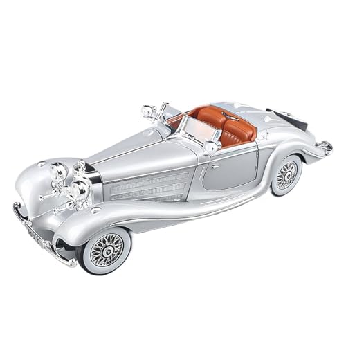 RLIUFEI Für 1:24 Retro Mercedes Benz 500K Simulation Legierung Klassische Auto Modell Ornamente(Silver) von RLIUFEI