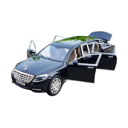 RLIUFEI Für 1:24 S6 00 Limousine Legierungsdruckgussautomodell Viertüriges Sound- Und Lichtsimulations-Metallrückführungsauto(Black) von RLIUFEI