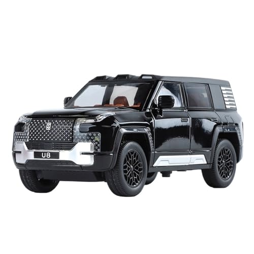 RLIUFEI Für 1:24 Schaut BYD Auf U8-Automodell-Aluminium-Druckguss-Geländewagen-Automodell-Ornament(Black) von RLIUFEI