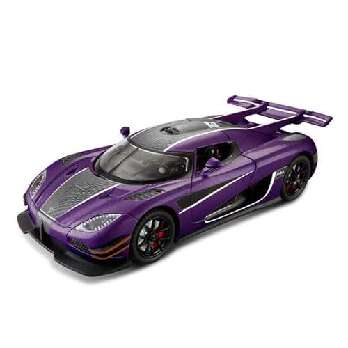 RLIUFEI Für 1:24 Verhältnis Kenisaike ONE Multifunktions-Rückholkraft-Sound- Und Leichtmetall-Druckgussauto(Purple) von RLIUFEI