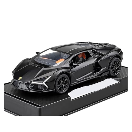 RLIUFEI Für 1:32 Big Bull Automodell Legierung Simulation Supercar Automodell Vierradaufhängung Karosserie Sound Und Licht(Black) von RLIUFEI