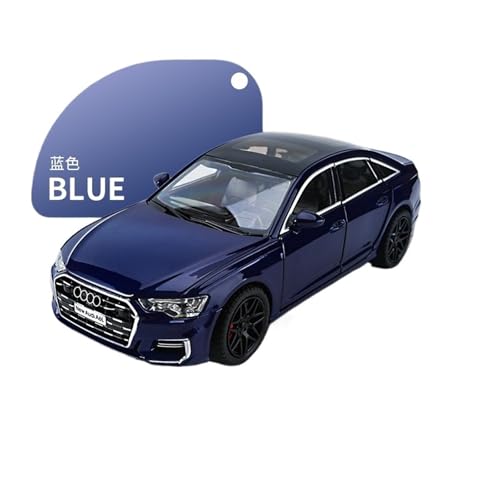 RLIUFEI Für Audi A6L1:24 Legierung Modell Ornamente Pull Back(Blue) von RLIUFEI