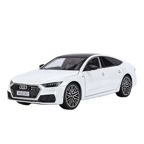 RLIUFEI Für Audi A7 1:24 Simulation Legierung Auto Modell Ornamente Sammlung Metall Auto(White) von RLIUFEI