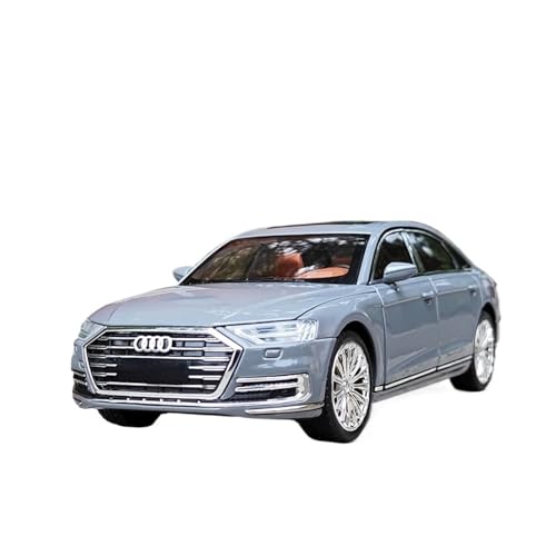 RLIUFEI Für Audi A81:24 Sound Und Licht Pull Back MetalSimulation Legierung Auto Modell Ornamente(Silver) von RLIUFEI