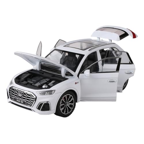 RLIUFEI Für Audi Q5 Legierung Auto Modell 1:24 Modell Sammlung Ornamente Lenkung Stoßdämpfer(White) von RLIUFEI