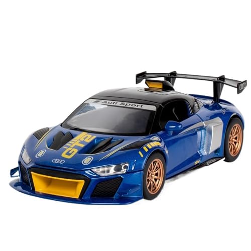 RLIUFEI Für Audi R8 LMS GT2 Legierung 1:24 Modell Tür Öffnung Sound und Licht Pullback(Blue) von RLIUFEI