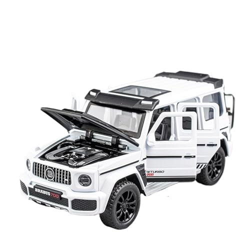 Für Benchi Big G Legierung Modell Auto Ornamente Luxus Off-Road Auto Modell Zurückziehen Auto(White) von RLIUFEI