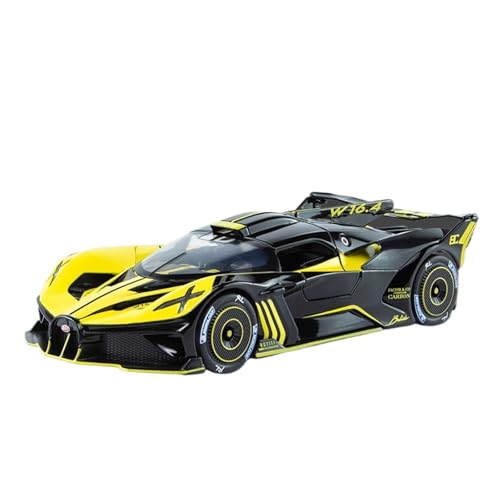 RLIUFEI Für Bugatti 1:24 Legierung Automodell Ornamente Sammlung(Yellow) von RLIUFEI