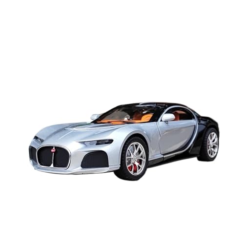 RLIUFEI Für Bugatti Atlantic 1:24 Sound Und Licht Pull Back Metall Simulation Legierung Auto Modell Ornamente(Silver) von RLIUFEI