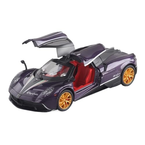 RLIUFEI Für Chinesische Drachen 1:24 Simulation Legierung Auto Modell Simulation Sport Auto Ornamente Pull Back Sound Und Licht Auto(Purple) von RLIUFEI