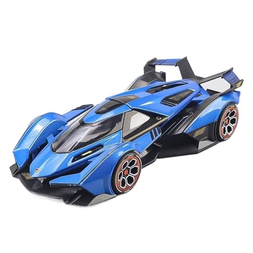 RLIUFEI Für Eine Realistische Nachbildung Eines Lamborghini V12GT-Legierungsautos Im Maßstab 1:22 Kann EIN Realistischer Supersportwagen In Einer Vitrine Ausgestellt Werden(Blue) von RLIUFEI