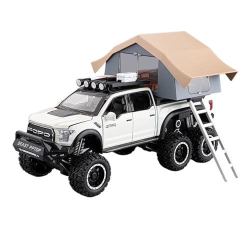 RLIUFEI Für Ford Raptor F150 1:24 Legierung Auto Modell Ornamente Sammlung(White) von RLIUFEI