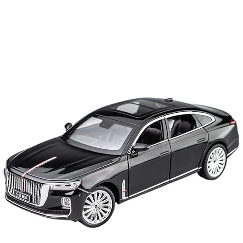 RLIUFEI Für Hongqi H9 Legierung Modell Auto 1:24l Auto Modell Sammlung Ornament Modell(Black) von RLIUFEI